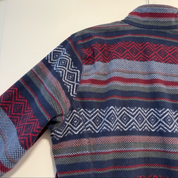 Eddie Bauer | Patterned Fleece Quarter-Zip Jacket - Picture 9 of 14